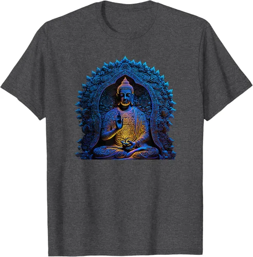Vista 28 de Estatua de Buda Yoga Budismo Zen Buddhism Meditation T-Shirt Negro
