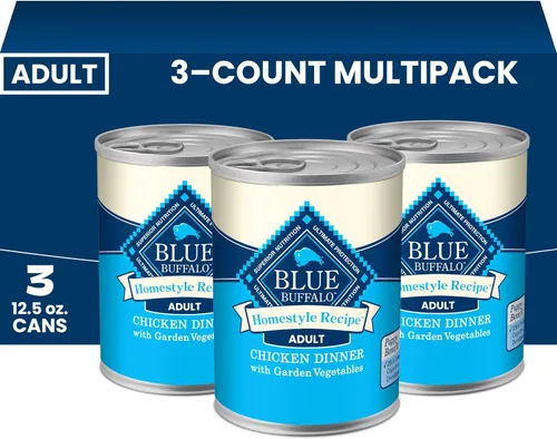 Vista 20 de Blue Buffalo Homestyle Recipe - Paquete variado de paté de comida húmeda para perros, cena de pollo y cena de carne de res con verduras de jardín