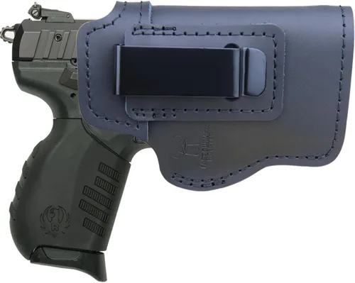 Vista 7 de Funda de cuero IWB para Ruger SR22 – Se adapta a Ruger SR22 con o sin láser LaserMax Mini para transporte oculto