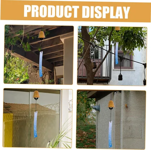 Vista 7 de DECHOUS 2Pcs Retro Hanging Wind Chime Pendant Wind Bell Outdoor Garden Courtyard Patio Decor with Relaxing Sound