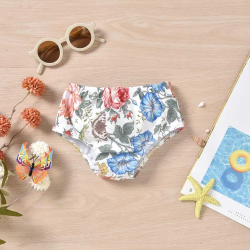 Vista 6 de Conjunto de traje de baño de dos piezas con borlas para bebés y niñas pequeñas
