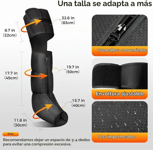 Vista 5 de Nekteck Masajeador de compresión de piernas con calor para circulación