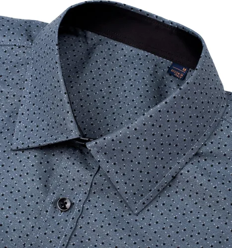 Vista 3 de J.VER Camisas de vestir estampadas para hombre, estilo casual, de manga larga, con botones