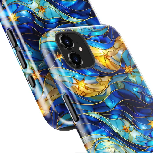 Vista 7 de LUHOURI Funda para iPhone 12 Mini, compatible con carga inalámbrica, doble capa, interior de silicona suave + carcasa exterior dura, bonito diseño