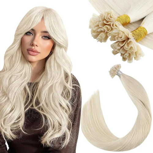 Vista 22 de Ugeat - Extensiones de cabello humano con microanillo, 14 pulgadas, extensiones de cabello Remy con microcuentas de 1 gm/hebra, 50 gms, extensiones