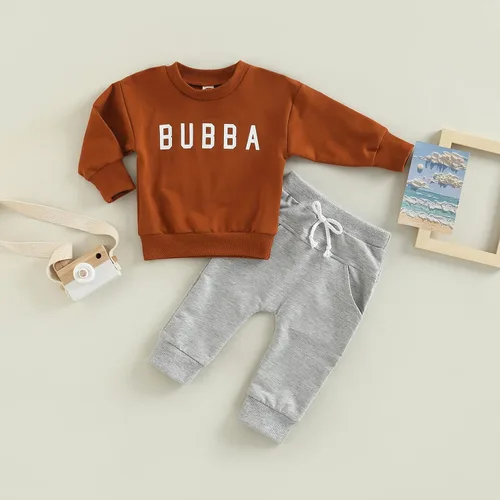 Vista 149 de Ropa de bebé niño 3 6 9 12 18 24M 3T Conjunto de pantalones con capucha patchwork sudadera con capucha pantalones de rayas traje de otoño invierno