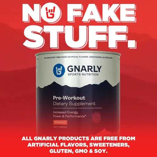 Vista 8 de Gnarly Nutrition Polvo natural para pre-entrenamiento, mango - Certificado NSF Contents, resistencia y recuperación - Vegano pre-entrenamiento