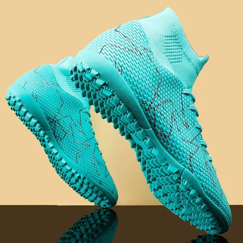 Vista 5 de MEBAMY Tacos de fútbol para hombre y mujer, zapatos de fútbol para adultos, AG TF, botas de fútbol ligeras, para interiores y exteriores, béisbol