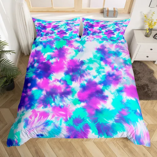 Vista 20 de Feelyou - Funda de edredón con estampado de auriculares, juego de ropa de cama con temática musical, patrón geométrico musical, funda de edredón