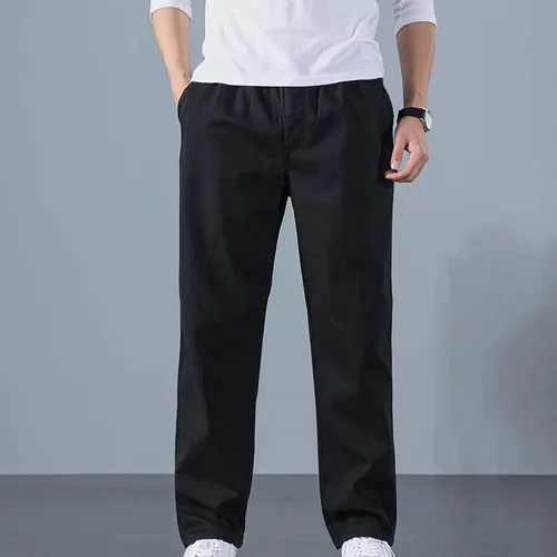 Vista 2 de Pantalones cargo casuales para hombre, pantalones de senderismo al aire libre, pantalones deportivos ligeros de retazos, pantalones de trabajo