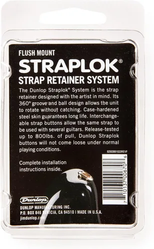 Vista 3 de Jim Dunlop Straplok® Retenedores de correa de montaje empotrado - Latón