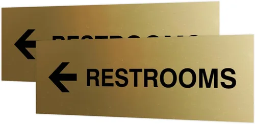 Vista 63 de Signs ByLITA Basic Restrooms - Letrero direccional para pared o puerta (negro), pequeño (paquete de 1)