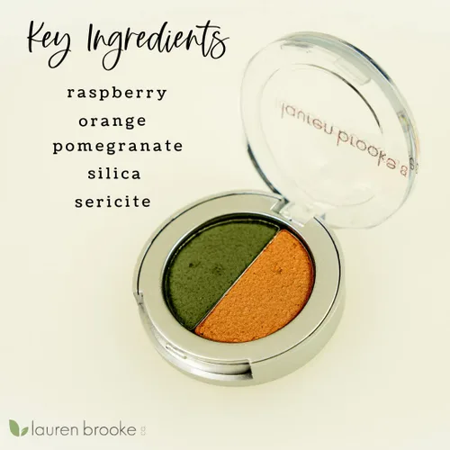 Vista 3 de Lauren Brooke Cosmetiques Sombra de ojos prensada, sombra de ojos natural ricamente pigmentada, maquillaje orgánico certificado por la UE