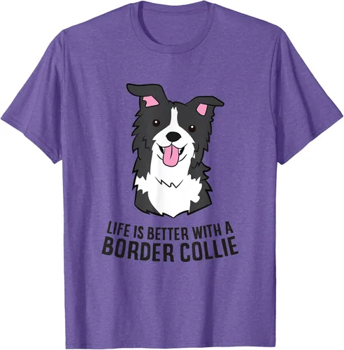 Vista 7 de Camiseta Border Collie Owner Life Is Better With a Border Collie Dog, Blanco, S