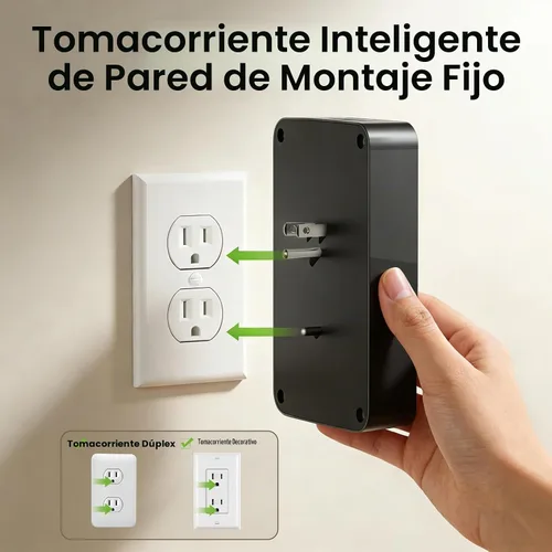 Vista 8 de GHome Smart Extensor de tomacorriente, protector de sobretensiones con 3 regletas inteligentes controladas individualmente y 3 puertos USB