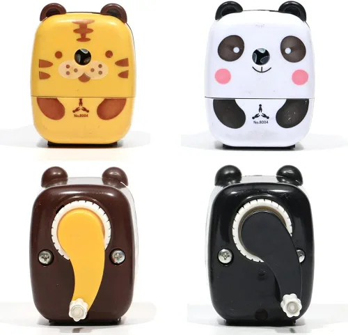 Vista 5 de Sacapuntas creativo, sacapuntas manual, sacapuntas para niños, sacapuntas para panda