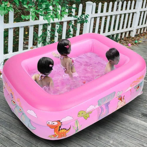Vista 9 de Piscina familiar inflable con bomba de 47.2 x 35.4 x 14.2 in, piscinas para niños y adultos o toda la familia, más que otras piscinas inflables