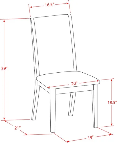 Vista 15 de East West Furniture F2LA7-716 Juego de comedor, mediano
