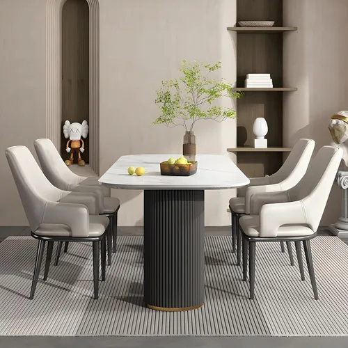 Vista 9 de Juego de 2 sillas de comedor modernas, sillas de metal con costuras y patas de metal, sillas de cocina modernas tapizadas de piel sintética, silla