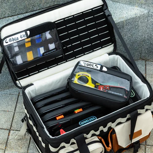 Vista 6 de OPENMOON Bolsa translúcida de almacenamiento para electrónica y accesorios de cámara - Organizador de cables Accesorios de engranajes Bolsa de viaje