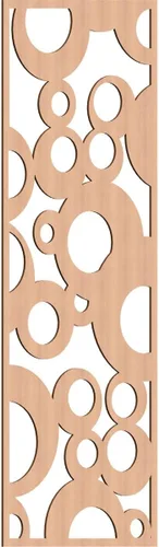 Vista 103 de 9 3/8"W x 24 3/8"H x 1/4"T Farwell Decorativos Paneles de Pared de Madera Calado, Hickory