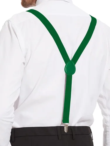 Vista 29 de habibee Color sólido para hombre en forma de Y con clips fuertes tirantes ajustables