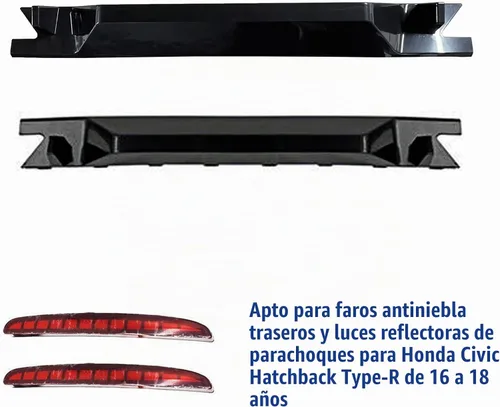 Vista 7 de Kit de piezas de carrocería trasera para Honda Civic Type R Style 2016-2018 Juego de parachoques trasero