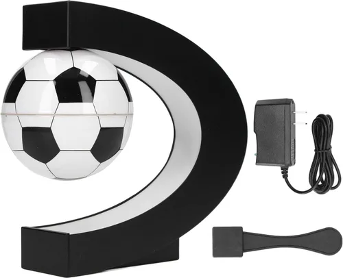 Vista 5 de RTLR Balón de fútbol de levitación magnética 100240 V, juguete de fútbol multiusos de baja fricción, material ABS con palo auxiliar para niños