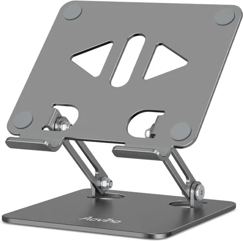 Vista 9 de Aoviho - Soporte para tableta portátil para escritorio, soporte de escritorio ajustable para tableta, soporte de aluminio plegable para iPad Pro