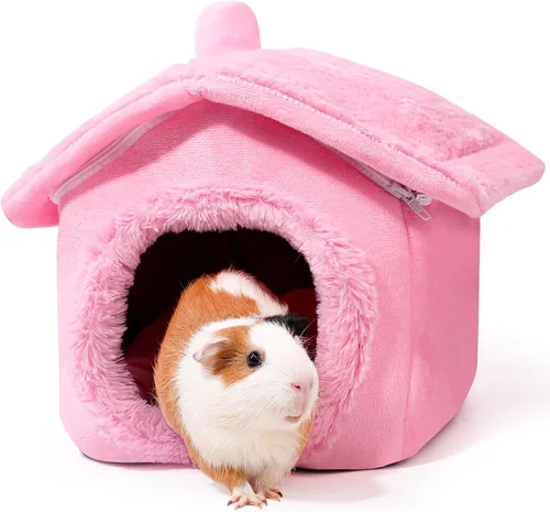 Vista 13 de Escondite de conejillo de indias, cama de conejillo de indias, piel de mascota pequeña estilo Halloween, cama ideal para mascotas pequeñas