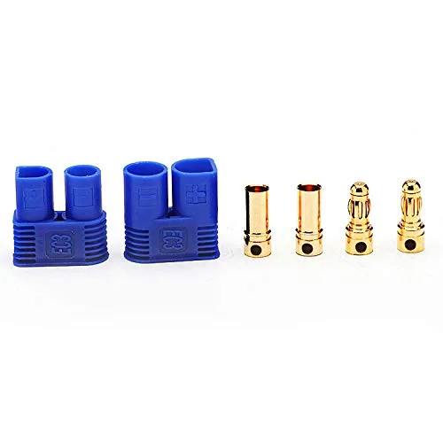 Vista 3 de Conector estilo EC3 macho/hembra 0.138 in Gold Bullet Plug Pack de 10 pares