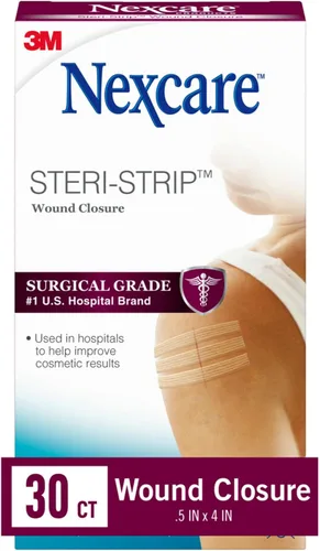 Vista 7 de Nexcare Cierre de heridas Steri-Strip, tiras transpirables que mantienen pequeñas heridas firmemente cerradas, ideal después de suturas o grapas, 18