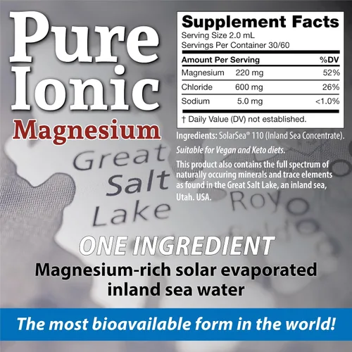 Vista 2 de Anderson New Ionic Magnesium Complex, suplemento de magnesio líquido, gotas minerales traza, 30 porciones (2 oz)