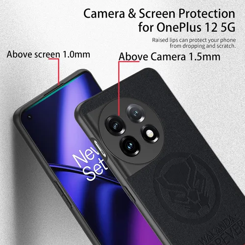 Vista 5 de IRON SPIDER Funda para OnePlus 12 5G, con personaje de superhéroe, compatible con OnePlus 12, funda de piel para hombre y mujer, color negro