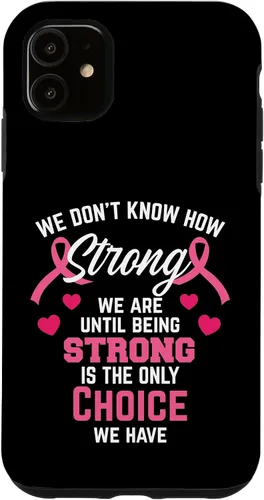 Vista 8 de iPhone 16 Being Strong Cita Rosa Inspirador Cáncer de Mama Regalos Caso