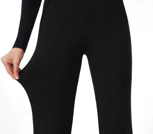 Vista 5 de AFITNE Pantalones de yoga de pierna recta con bolsillos para mujer Negro