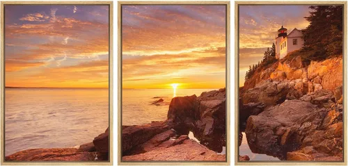 Vista 21 de wall26 Lienzo enmarcado para pared, juego de arte de noche estrellada sobre montañas, cielo nocturno tranquilo, naturaleza, desierto, fotografía