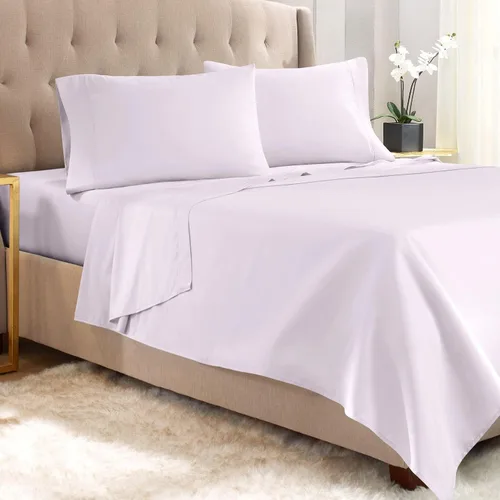 Vista 15 de Juego de sábanas de lujo Juego de cama de lujo, bolsillo extra profundo Juego de sábanas ajustable, sábana de arriba y 2 fundas de almohada, ropa