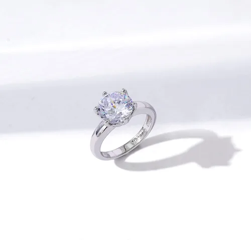 Vista 6 de Tienda Collection Sterling Silver Solitaire Ring set with Round Infinite Elements Cubic Zirconia