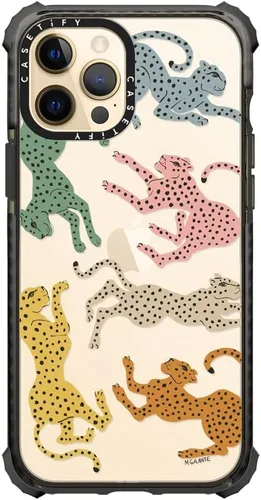 Vista 21 de Funda Ultra Impact de CASETiFY para iPhone 12 Pro Max - Bearly Awake - Negro transparente claro