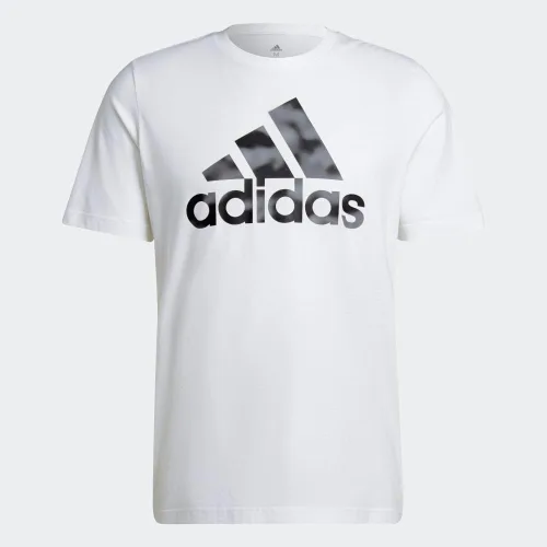 Vista 5 de adidas Essentials - Camiseta con estampado de camuflaje para hombre, Medium Grey Heather-grey Four