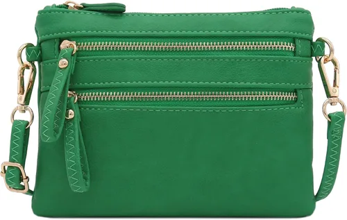 Vista 72 de Bolso de hombro cruzado con múltiples bolsillos y cremallera y correa de muñeca pequeña