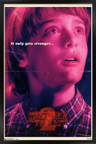 Vista 7 de Netflix Stranger Things: Season 2 - Póster de pared de Will Wall, 22.4 pulgadas de largo x 14.7 pulgadas, versión enmarcada de madera de granero