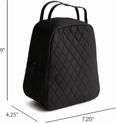 Vista 3 de Vera Bradley Bolsa de almuerzo de algodón premium para mujer, Moonless Night