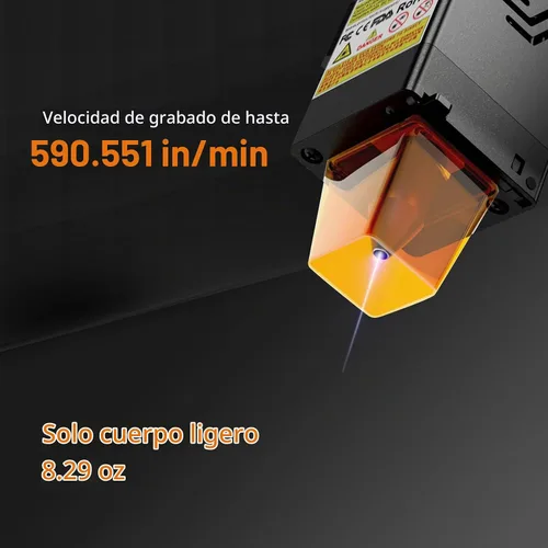 Vista 7 de ORTUR Módulo láser LU2-10A para Laser Master 2 Pro S2, cabezal láser de 10000 mW con boquilla de asistencia para grabadores láser, punto comprimido