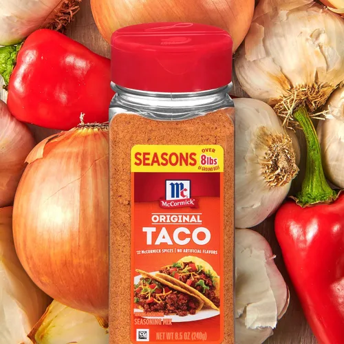 Vista 11 de McCormick Mezcla de condimentos para tacos, original, sin sabores artificiales, sin MSG añadido, calor suave y sabor clásico que toda la familia