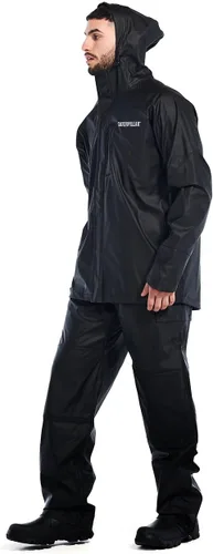 Vista 11 de CAT Chaquetas impermeables Longshore para hombre con costuras soldadas, antebrazos reforzados y bolsillos con cremallera para las manos