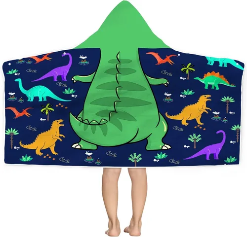 Vista 11 de Bonsai Tree Toalla de playa con capucha de tiburón para niños, toalla de baño con capucha de peces marinos frescos para niños, divertidos animales