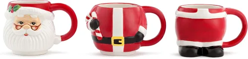 Vista 11 de Taza de muñeco de nieve de 16 oz Papá Noel