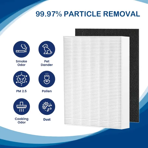 Vista 3 de Filtro HEPA Air108 de repuesto compatible con purificadores de aire Oreck AirInstinct 75, 100, 108, 150, 200, incluyendo 2 filtros HEPA Ture y 4